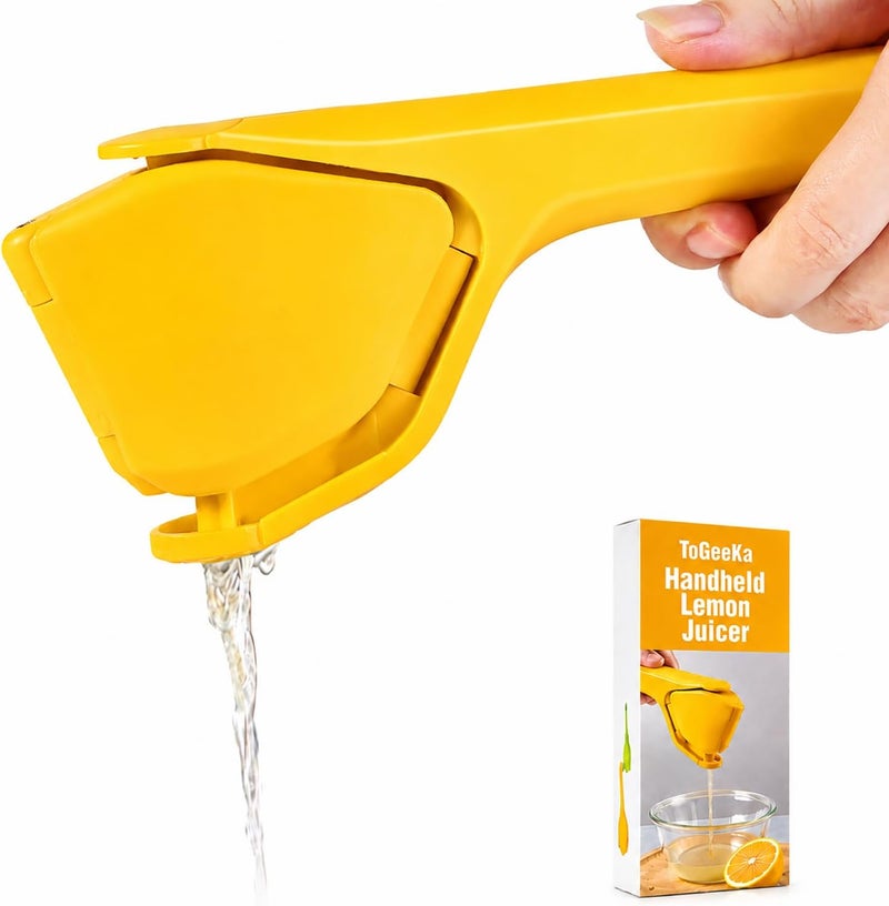 ToGeeKa Lemon Squeezer, Effortless Manual Flat Lime Juicer Hand Press | Easy to Make Juice From Lemon, Lime, Citrus, Orange, Fruits, Folds Design For Saving Space Storage - Image 1