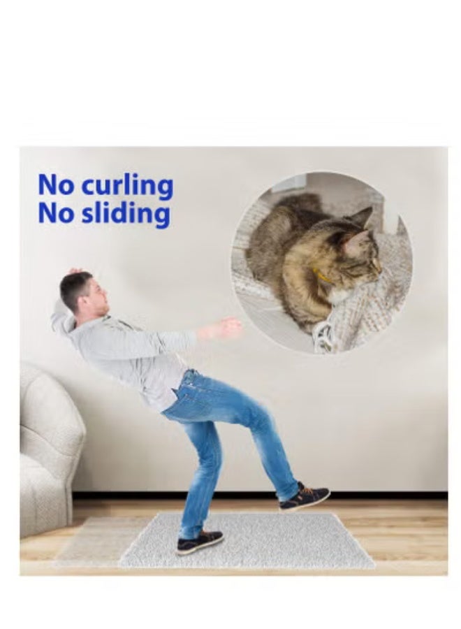 fantasize شريط سجادة، 16 قطعة مزدوجة الجوانب قابلة للغسل قابلة للإزالة تمنع انزلاق زوايا السجادة، تحافظ على السجادة في مكانها مانعة للانزلاق لأسطح الخشب الصلب والبلاط - Image 5