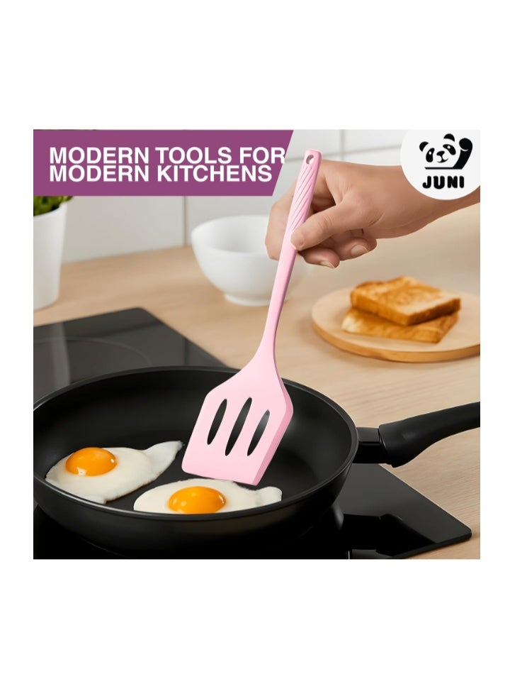 JUNI Kitchen Utensils Set – 21-Piece Silicone Kitchen Utensils Set, Heat-Resistant Silicone Cooking Utensils, Non-Stick Cookware Safe Kitchen Tool Set, BPA-Free with Storage Holder - Image 5