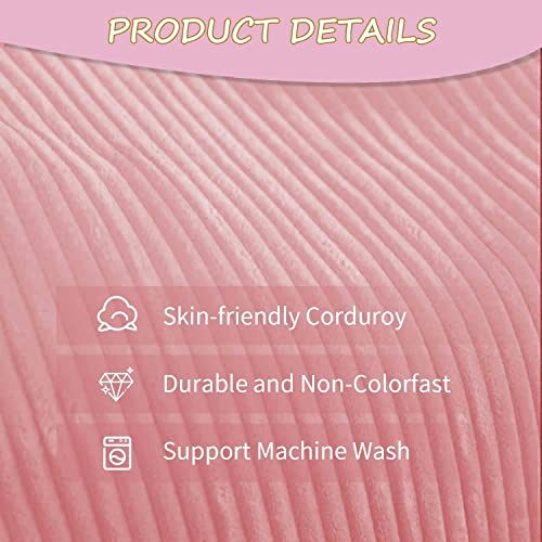 LEXAVI Brand - 6XL Jumbo Size| Cotton Corduroy Blend Beanbag Footrest Only prefilled with Beans| Ready to Use| in Summer Season Coolest Fabric| Very Soft handfeel Texture Like Feather (Pink) - Image 2