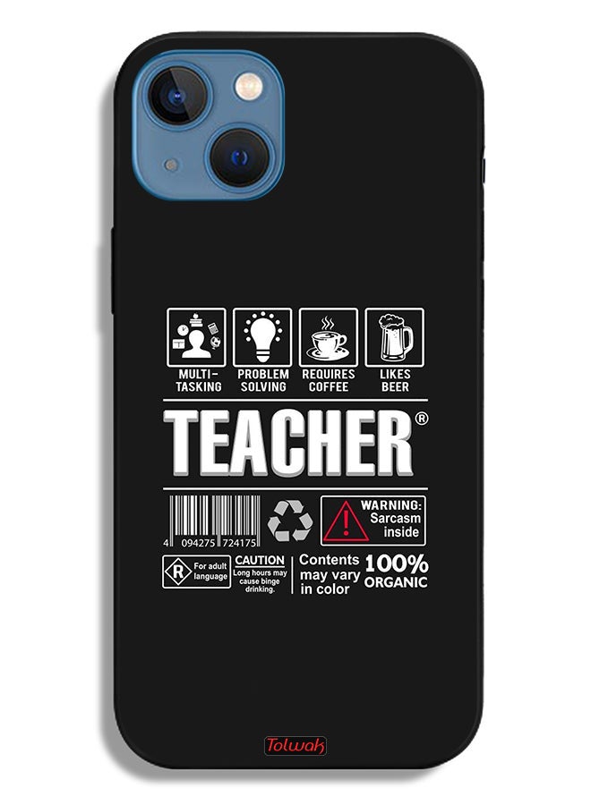 Tolwak Apple iPhone 13 Protective Case Teacher Sticker - Image 2