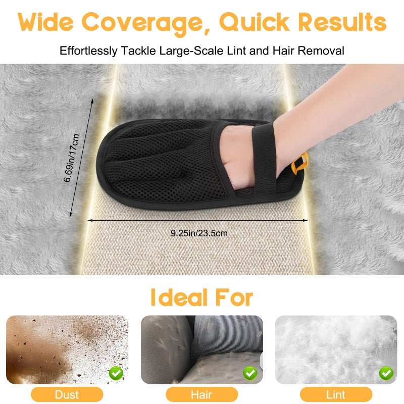 VerdeVilla Magic Brush Pet Hair Removal, Upgrated Pet Hair Remover Gloves for Cats Dogs, Efficient Grooming Gloves Brush for Couch, Furniture, Sofa, Clothing, Reusable Pet Hair Removal Tools,1PCS - Image 4