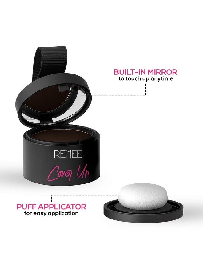 Renee Cover-Up Hair Powder- Brown, Helps Cover Grey Roots & Bald Spots Instantly, Highly Pigmented, Fuller And Denser, Long-Lasting & Matte Finish, Super-Fine Powder For Flawless Application, 4Gm - Image 3