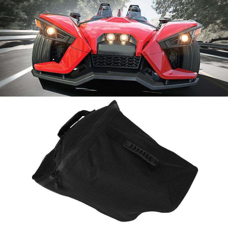 Rear Storage Bag: 2015-2024 Polaris Replacement Weatherproof Polyester With Waterproofing Zipper - Spacious Organized Compartment Portable Grab Handles for Polaris Vehicle Rear Side Storage - Image 2
