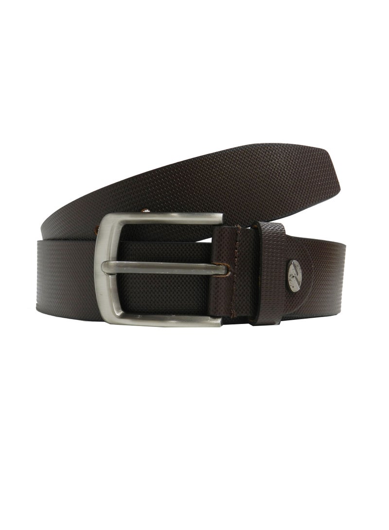 LAVERI LEATHER حزام بني رسمي وغير رسمي من الجلد الطبيعي 40 مم للرجال - Image 1