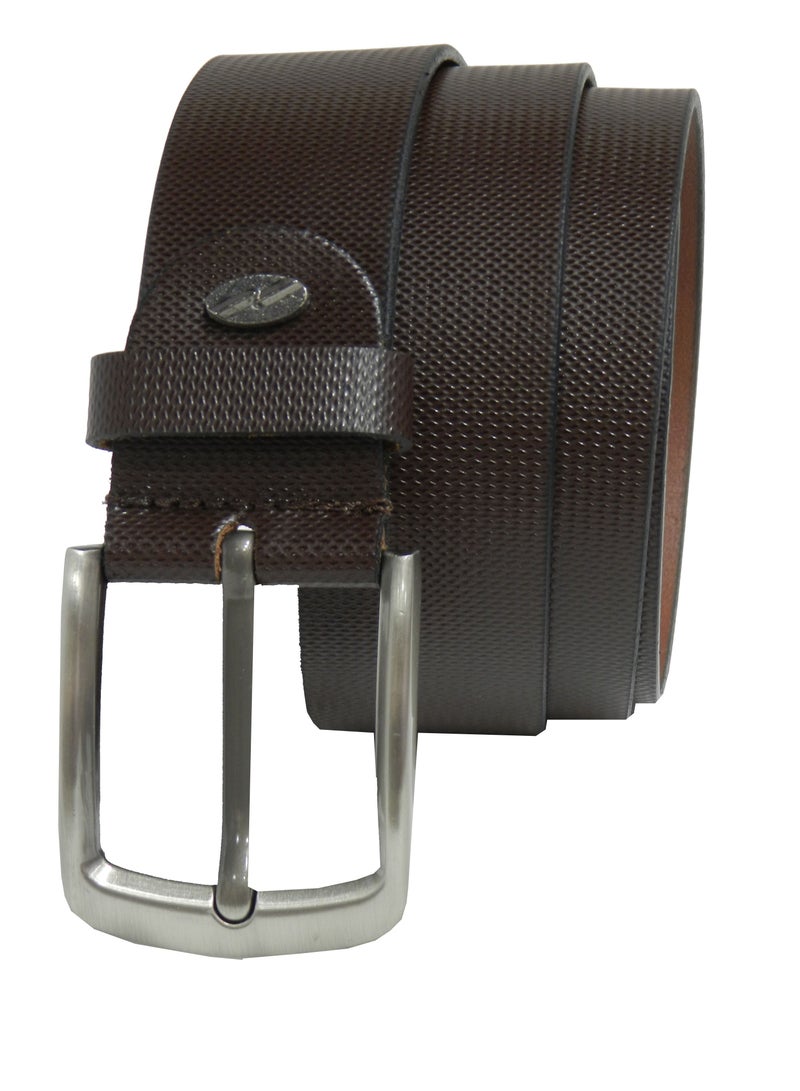 LAVERI LEATHER حزام بني رسمي وغير رسمي من الجلد الطبيعي 40 مم للرجال - Image 2