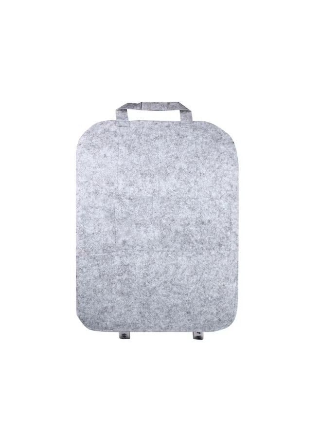 2-Piece Fabric Car Seat Back Organizer, Grey - Image 2