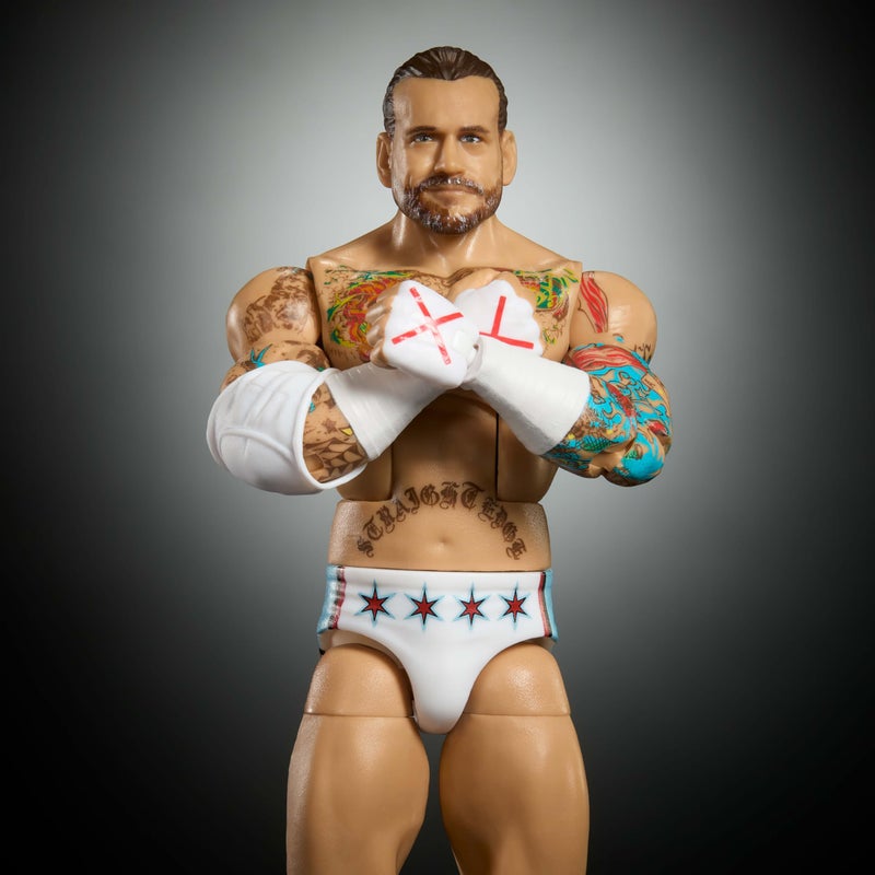 WWE تمثال عمل ماتييل WWE النخبة وملحقاتها، مجموعة أعظم الضربات 2025، تمثال قابل للجمع CM بانك بطول 6 بوصات مع 25 نقطة حركة وأيدٍ قابلة للتبديل - Image 2