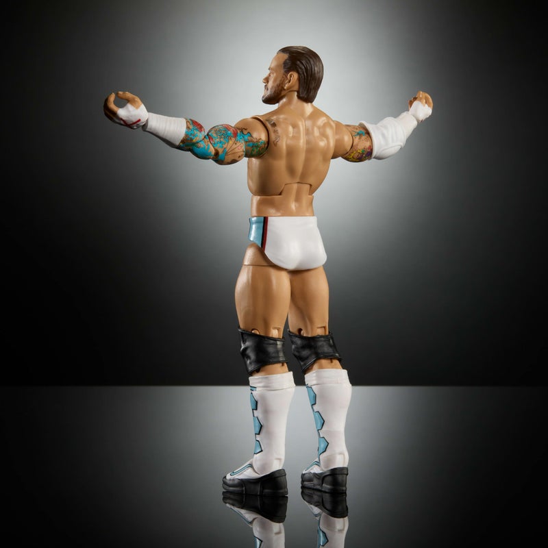 WWE تمثال عمل ماتييل WWE النخبة وملحقاتها، مجموعة أعظم الضربات 2025، تمثال قابل للجمع CM بانك بطول 6 بوصات مع 25 نقطة حركة وأيدٍ قابلة للتبديل - Image 3