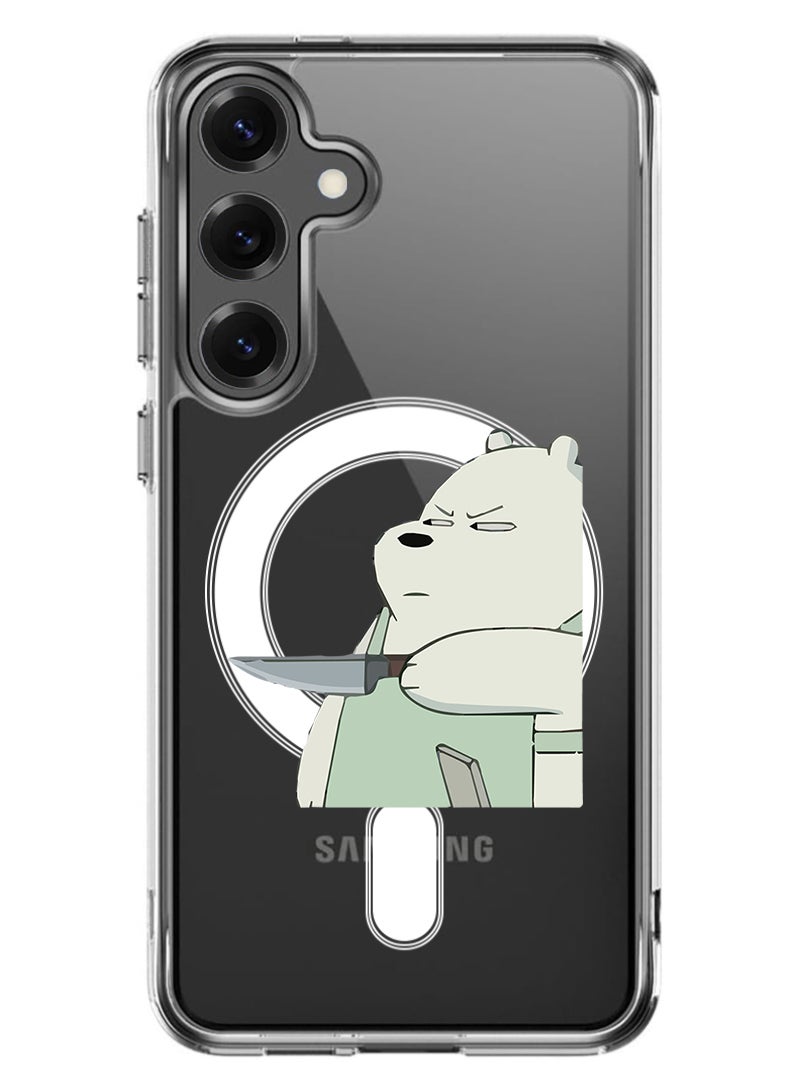 Theodor Magnetic Case for Samsung Galaxy S25 6.2-inch Compatible with MagSafe Wireless Charging, Shockproof Phone Bumper Cover Dont touch my Bag - Image 1