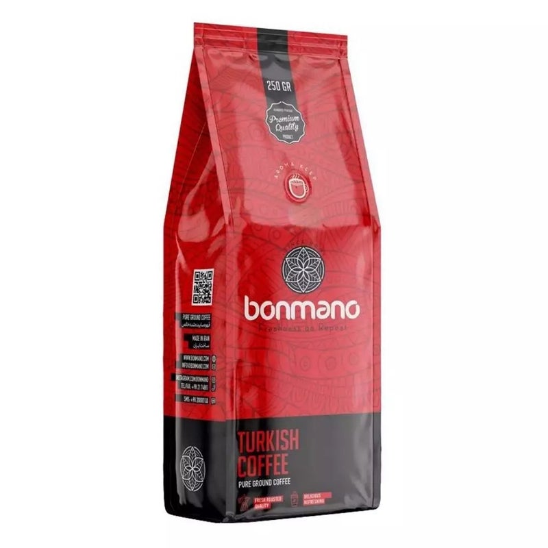 Bonmano قهوة تركية مطحونة نقية بونمانو - 250 جرام - Image 1
