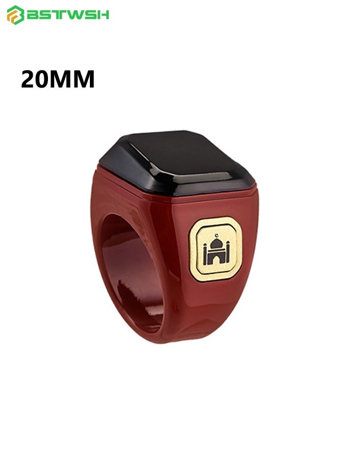 20mm Smart Ring with Work Vibration Reminder&Muslim Tasbeeh Counter&Kaaba Guidance&Chants and Prayer Times OLED Diaplay&Multi-language - Wireless Bluetooth Connectivity for Exclusive BSTWSH APP,Red - pzsku/Z8B5465F87B39782905AAZ/45/_/1704436988/6bd4bd62-2a3e-4893-ac15-abb7ea3ed0ce