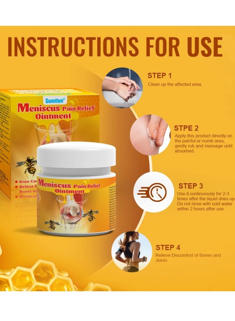 Sumifun مرهم تخفيف آلام الغضروف كريم تخفيف آلام المفاصل عناية بالركبة بلسم سم النحل لعلاج المفاصل جل كريم تخفيف آلام سم النحل 20 جرام - Image 5