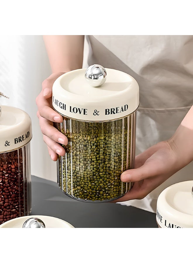 Noon East Plastic Jars with Lids, Clear Jar Refillable Cosmetic Jars Storage Containers Kitchen Storage with Lids for Cosmetics Food Seasonings - Image 3