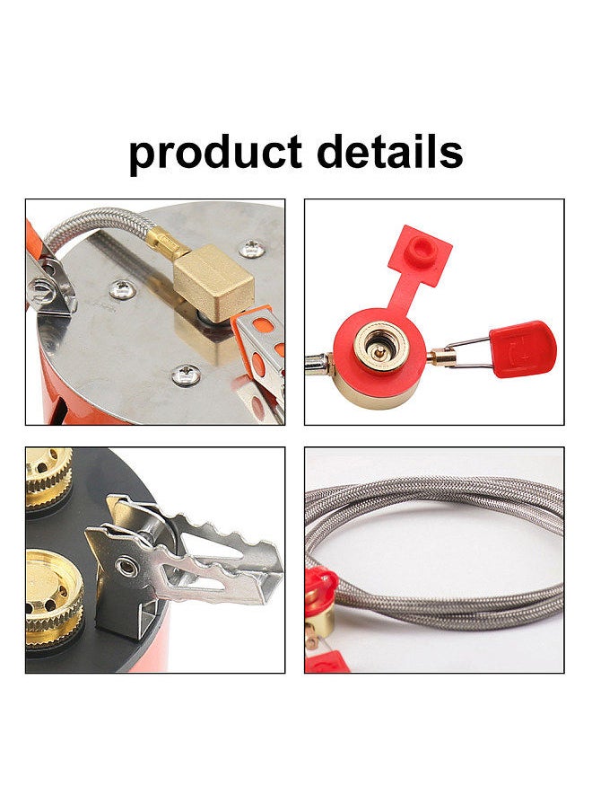 ZYZY - zyzy 5-Core Camping Stove 15800W High-Power Gases Burner Stove Backpacking Stove Windproof with Piezo Ignition Adjustable Valve Storage Bag - Image 1