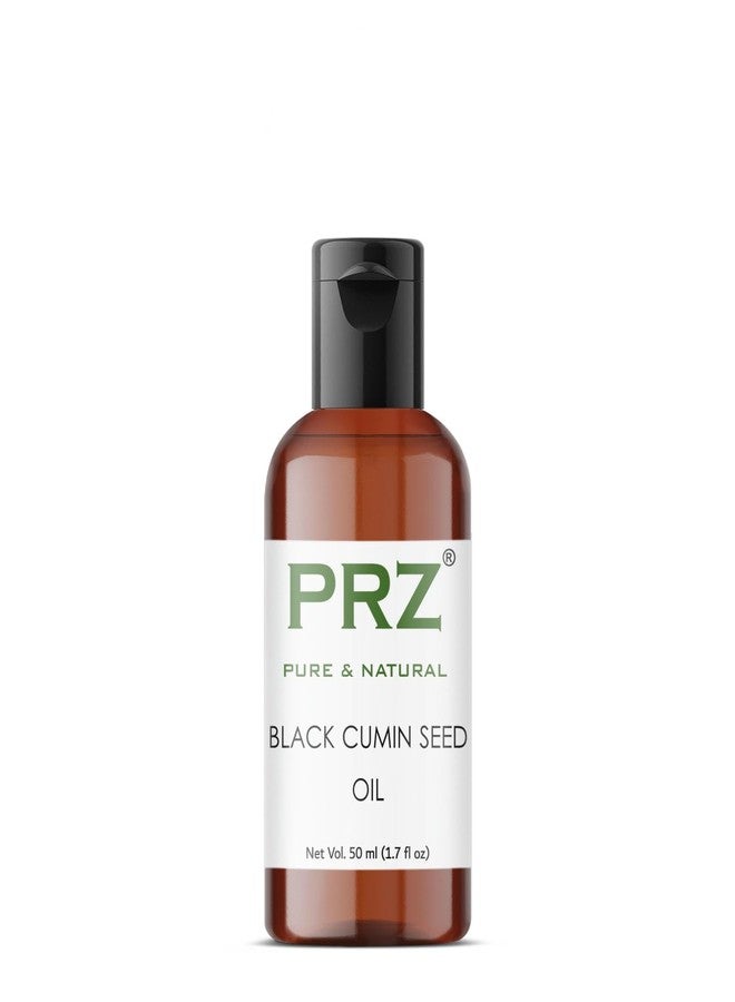 PRZ Black Cumin Seed (Kalonji Oil) Cold Pressed Carrier Oil - Pure Natural & Therapeutic Grade Oil for Aromatherapy Body Massage, Skin Care & Hair Care, 50 ml