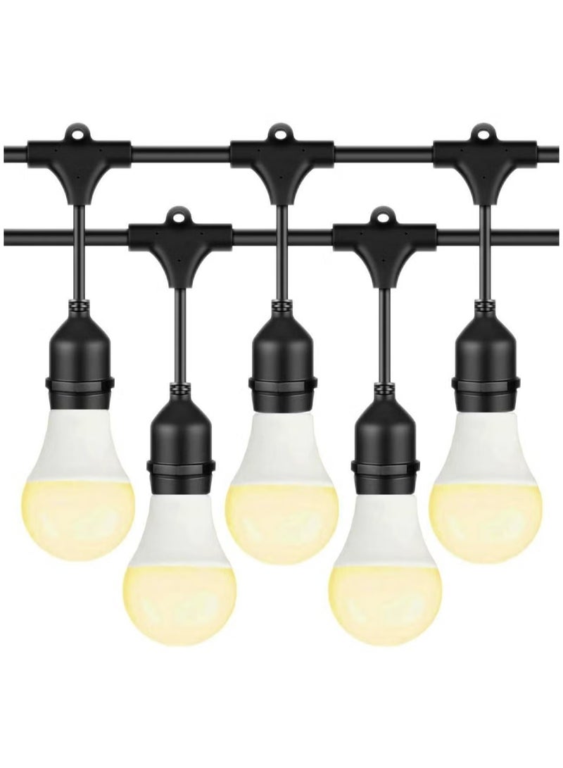 Raxoom 33FT Outdoor String Lights, 10 Meter 20 Hanging Sockets Decorative Lights for Outdoor Garden - Image 1