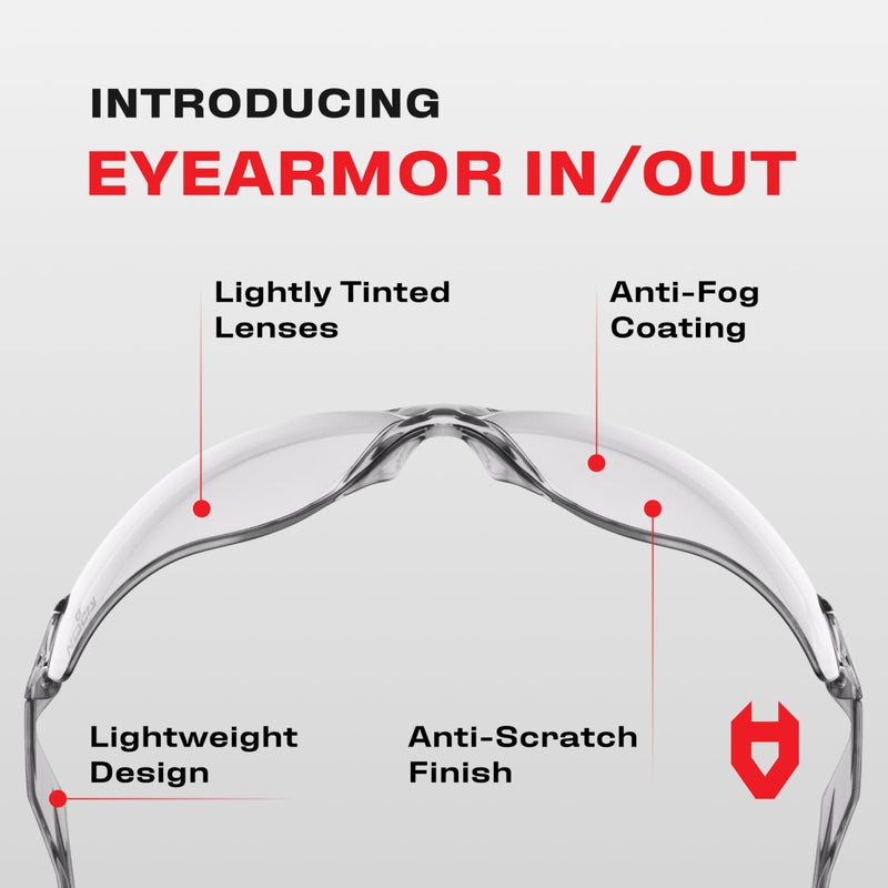 NoCry Lightweight Tinted Safety Glasses with UV 400 Protection, Anti Fog and Anti Scratch Coating and Grey Wrap Around Lenses; ANSI Z87.1 Certified - Image 2