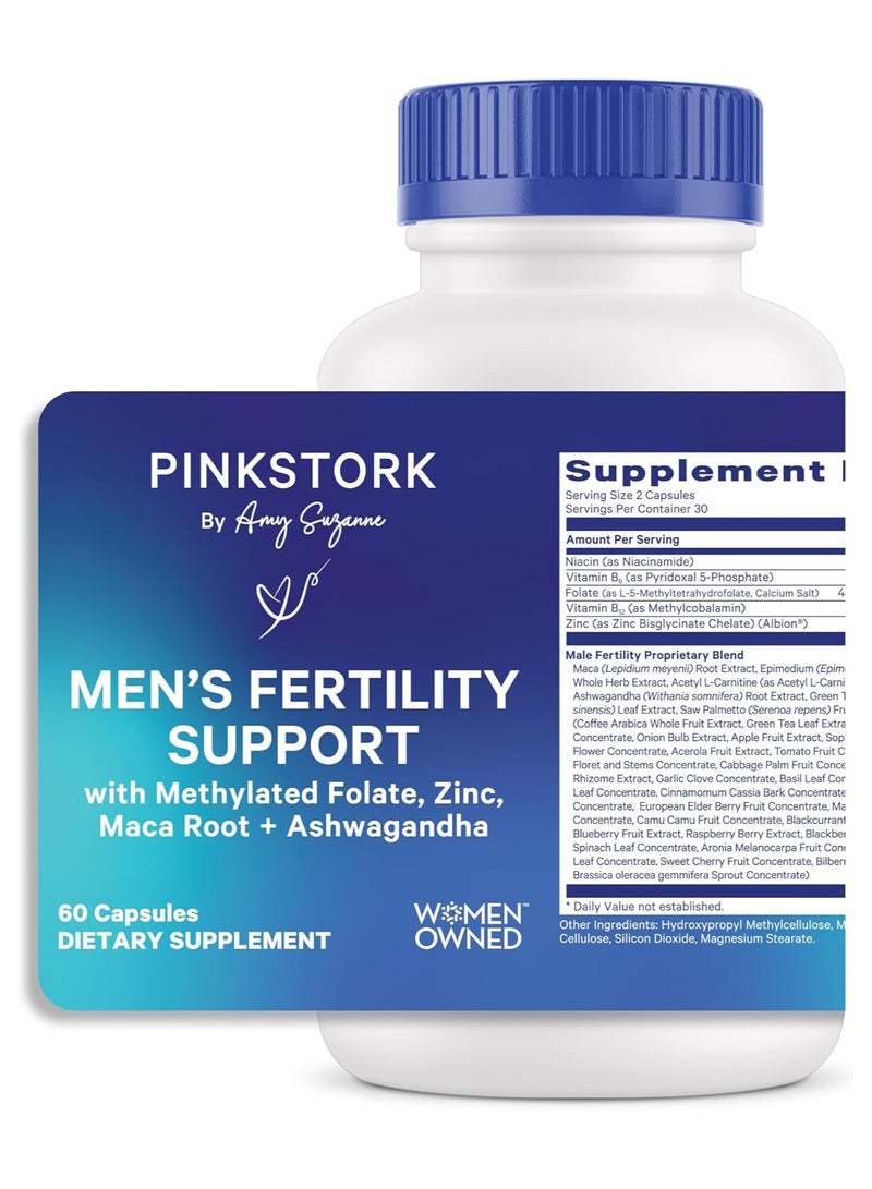 Pink Stork Blue Stork Men's Fertility Support 60 Caps - Image 1