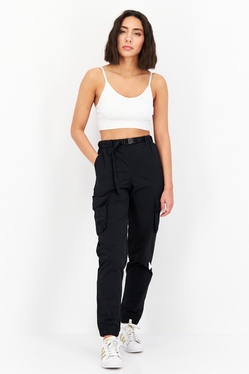 ADDO Women Sportswear Fit Training Cargo Pants, Black - Image 3