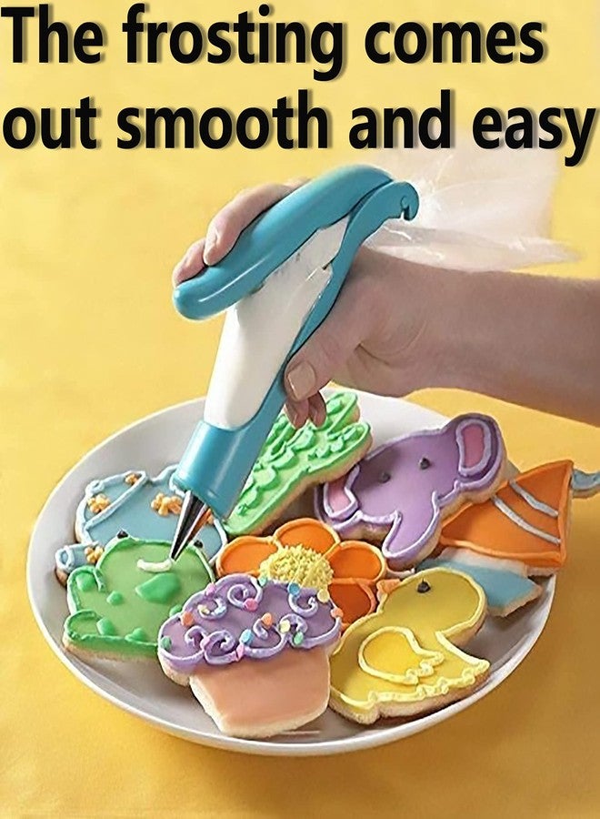 WAFJAMF Cake Decorating Pen Tool Kit Pastry Bag DIY Cake Deco Tools Kit Pastry Icing Pen Piping Kit Bags(Blue) - Image 4