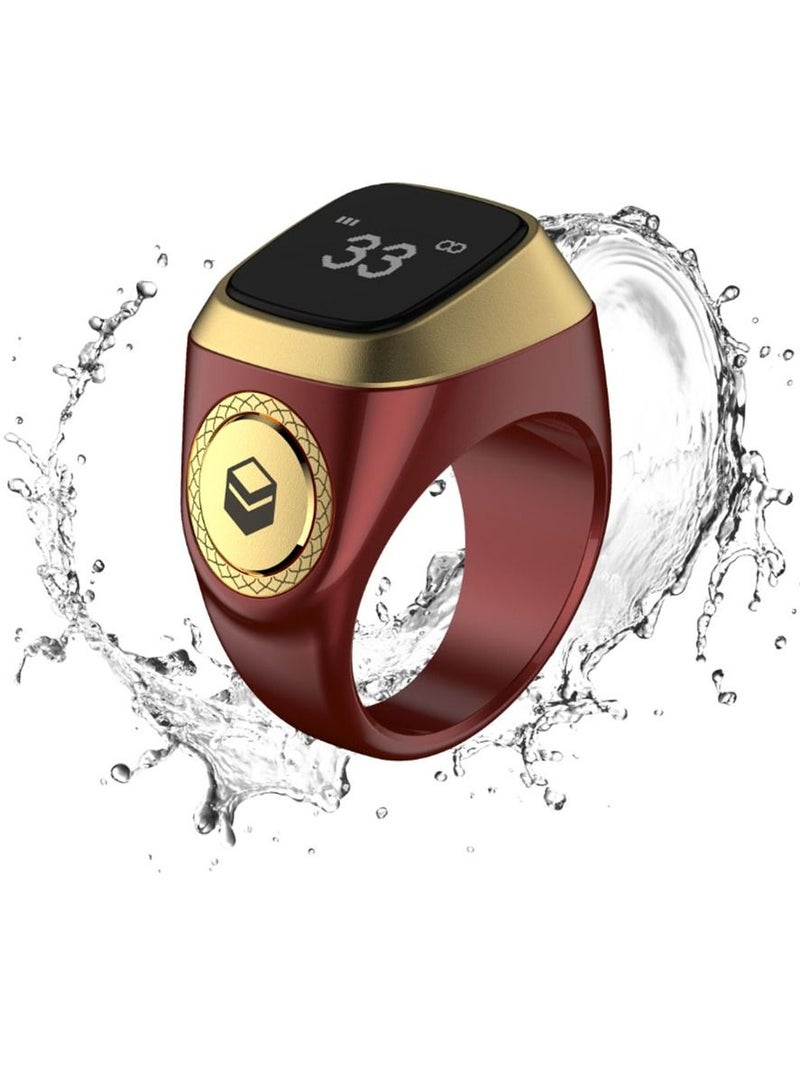 iQIBLA Smart Tasbih Zikr Lite Ring Brown Plastic 20MM - Image 2