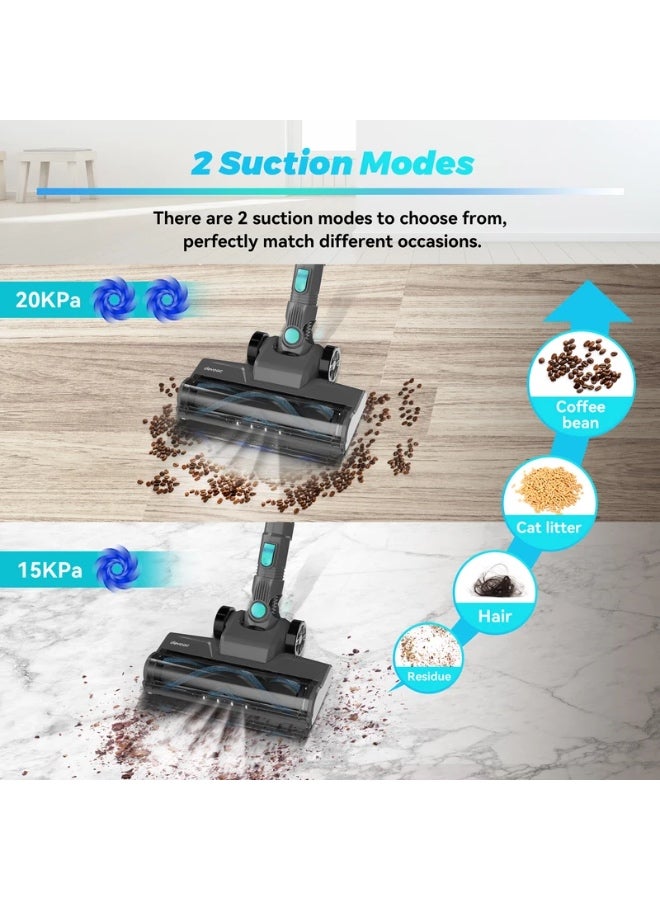 N300 Cordless Upright Vacuum Cleaner, 20Kpa Ultra Lightweight Stick Vacuum for Carpet, Hard Floor, Car, Pet Hair  - Image 4