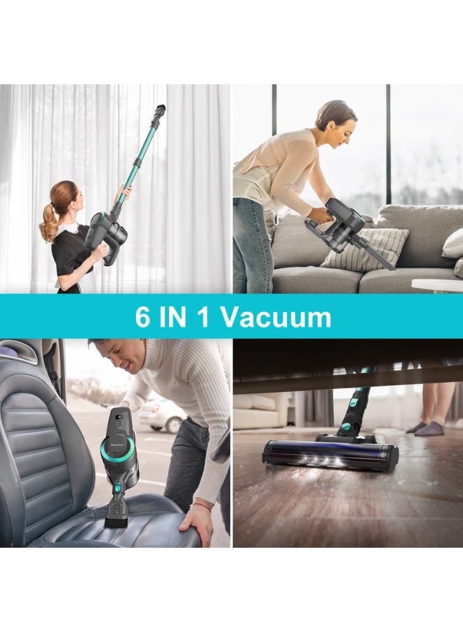 N300 Cordless Upright Vacuum Cleaner, 20Kpa Ultra Lightweight Stick Vacuum for Carpet, Hard Floor, Car, Pet Hair  - Image 2