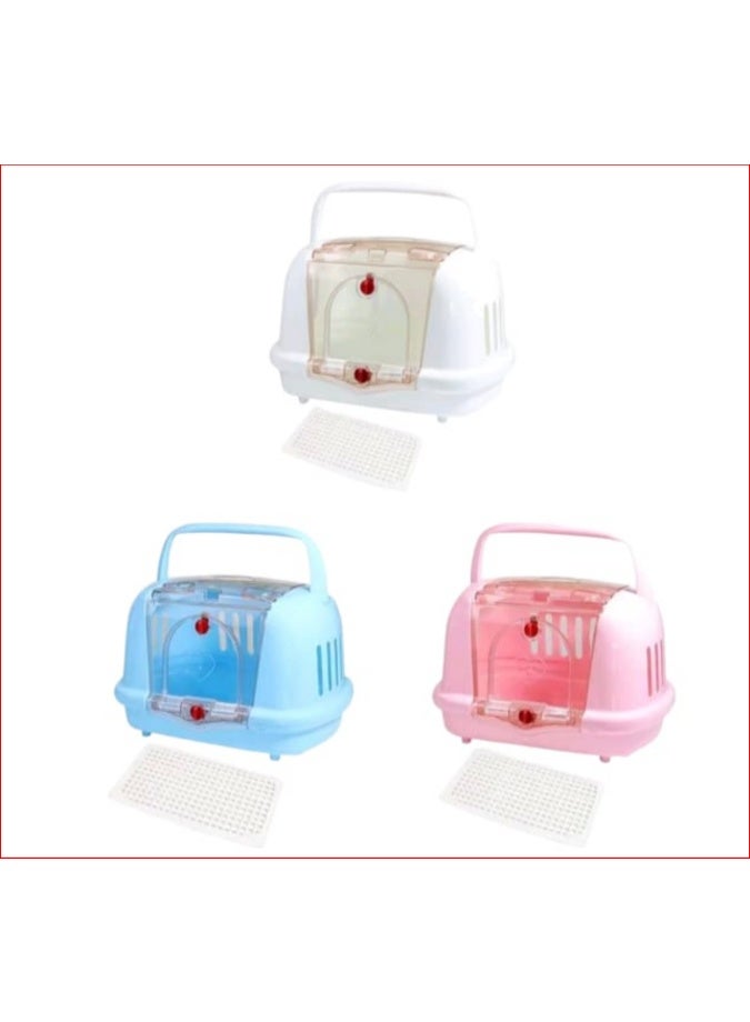 🐾 صندوق 2*1 🐈 نقل 🐕 وبيت 💥 للحيوانات الأليفة بباب شفاف وتهوية ممتازة – مناسب للقطط والحيوانات الصغيرة - Image 2