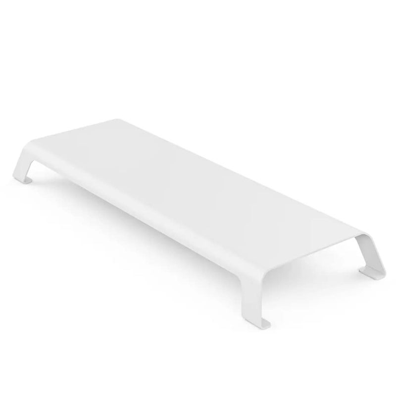 Concept Kart P23 Computer Monitor Stand Aluminium Alloy Metal Riser Desktop Organizer with Sturdy Feet Compatible 185 to 27 Monitors Home Office Laptop Notebook Monitor Heightening Mount with keyboard Storage White