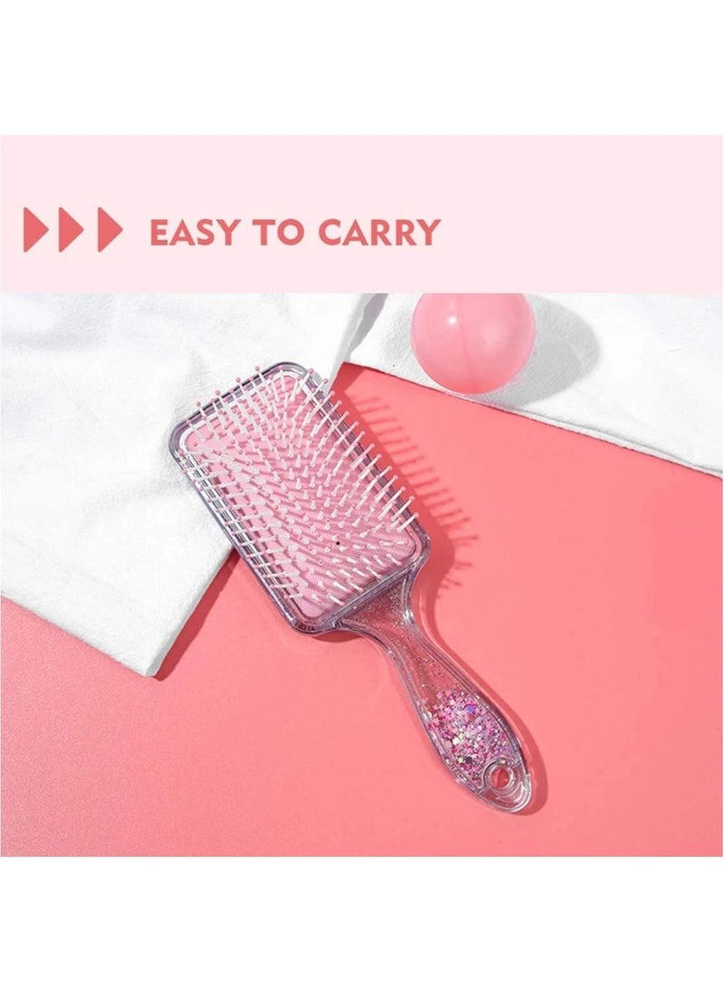 Glitter Filled Hair Brush (Square) - Pink - pzsku/Z8B55089A1172B15F72DCZ/45/_/1736590519/d57f5cfe-e551-4064-88a7-07009912ccfb