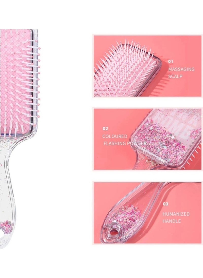 Glitter Filled Hair Brush (Square) - Pink - pzsku/Z8B55089A1172B15F72DCZ/45/_/1736590521/50e31f33-1f66-41b6-ac9e-76e6ecf39aff