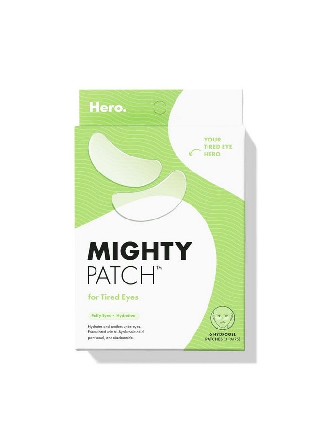 Hero Cosmetics Hero Cosmetics Mighty Patch™ for Tired Eyes Patches - Soothing Hydrogel Patches - Awakens and Visibly De-puffs Undereyes with Multiple Applications (6 Count)  - Image 1