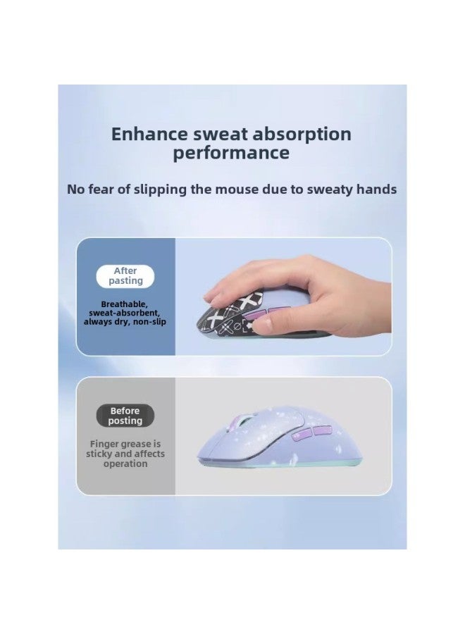 Suitable For XTRFY M8W Mouse Anti-slip Sticker M8W Sticker All-inclusive Sweat-absorbent Anti-sweat Back Sticker Wear-resistant Foot Sticker Side Skirt-Color:1 Piece Of Little Yellow Duck Anti-slip Sticker [half Package - Free Cleaning Cotton]  - Image 5
