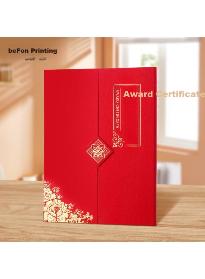 Befon (Befon) A4 Award Certificate Holder Diploma Cover Award For Excellent Employees Corporate Award Certificate Protection Cover With 2 Certificate Cores 1396 - Image 1