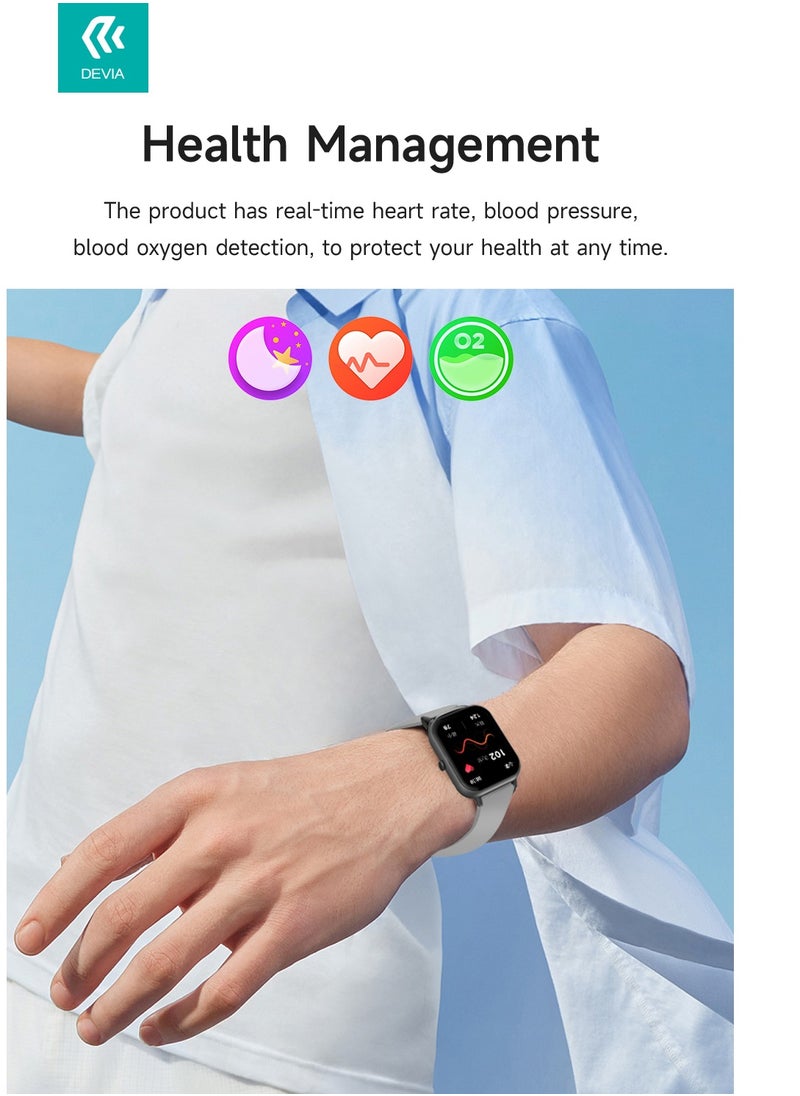 devia - Smart watch from Brand Devia WT2, high-resolution AMOLED screen, heart rate, steps and sleep tracking, 7-day battery life, water and dust resistant - Image 1