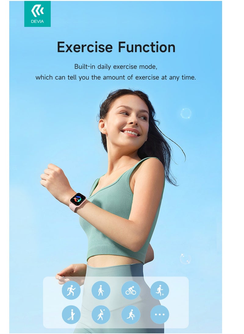 devia - Smart watch from Brand Devia WT2, high-resolution AMOLED screen, heart rate, steps and sleep tracking, 7-day battery life, water and dust resistant - Image 1
