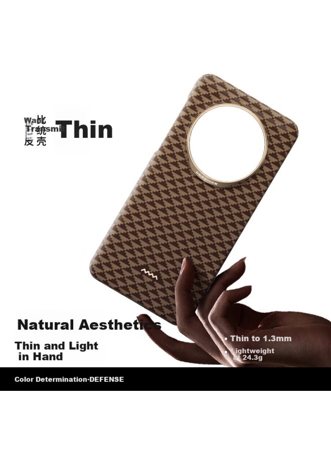 Defense Kevlar Aramid Fiber Magnetic Adsorption Protective Case For Huawei Mate70 Pro, Slim Business Luxury Anti-fingerprint Case - Image 4