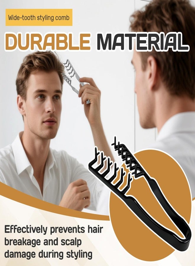 OLLBIT Texture Comb,Textured Styling Comb,Volumizing Wide Tooth Hair Styling Comb for Men Women (Black) - Image 5