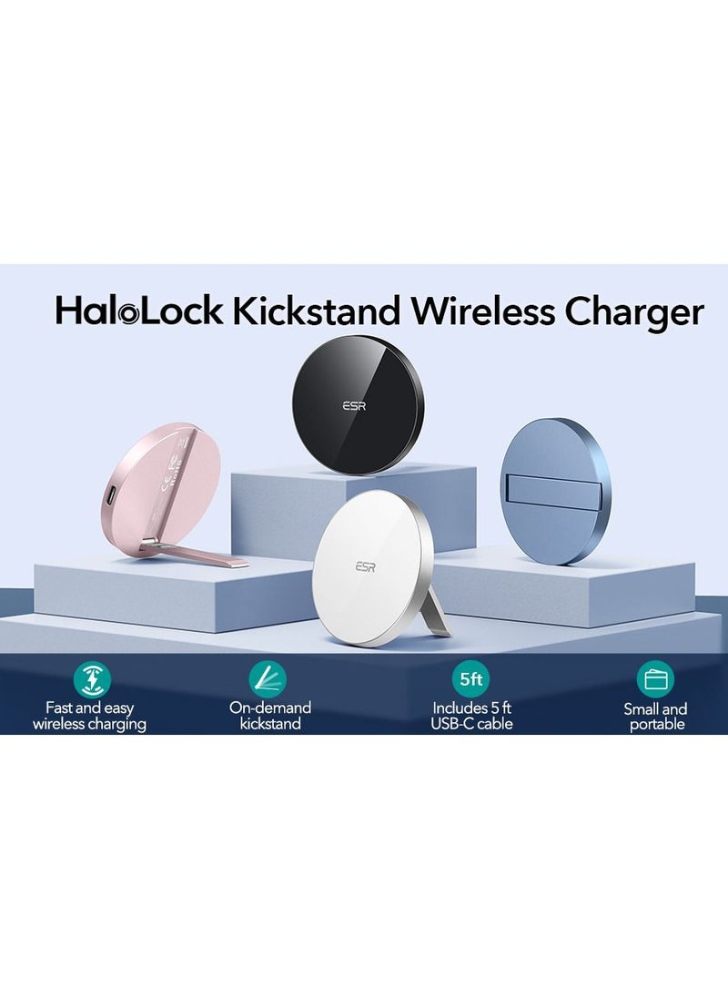 esrgear ESR Wireless Charger with MagSafe, Kickstand Charger Compatible with iPhone 15/14/13/12 Series, with 5 ft (1.5 m) Removable Cable, MagSafe Accessories, Adapter Not Included, Pink  - Image 5