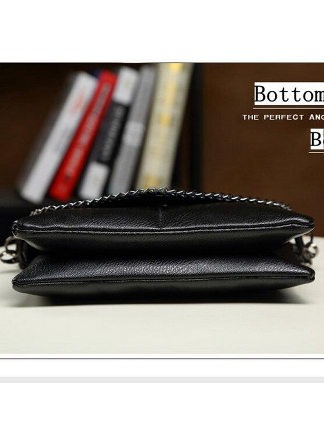 2019 Large Fashion Clutch Handbags Black Casual Woman Bag Bolsas Feminina Big Clutch Bag Cute Envelope Ladies Women Shoulder Bags Party Purse Handbag for Women Evening Leather Purse (Large Black)  - Image 3