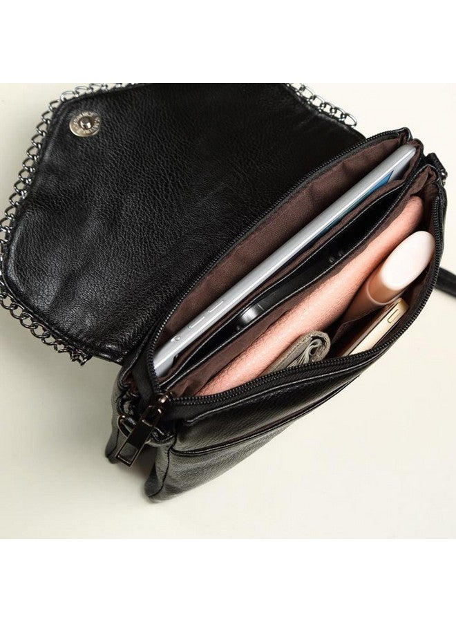 2019 Large Fashion Clutch Handbags Black Casual Woman Bag Bolsas Feminina Big Clutch Bag Cute Envelope Ladies Women Shoulder Bags Party Purse Handbag for Women Evening Leather Purse (Large Black)  - Image 4