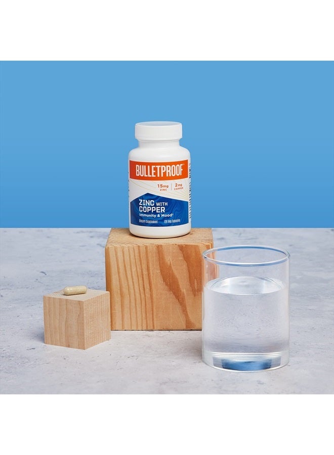 Bulletproof Zinc with Copper Capsules, 120 Count, Minerals and Antioxidant Supplement for Immunity and Mood - Image 3