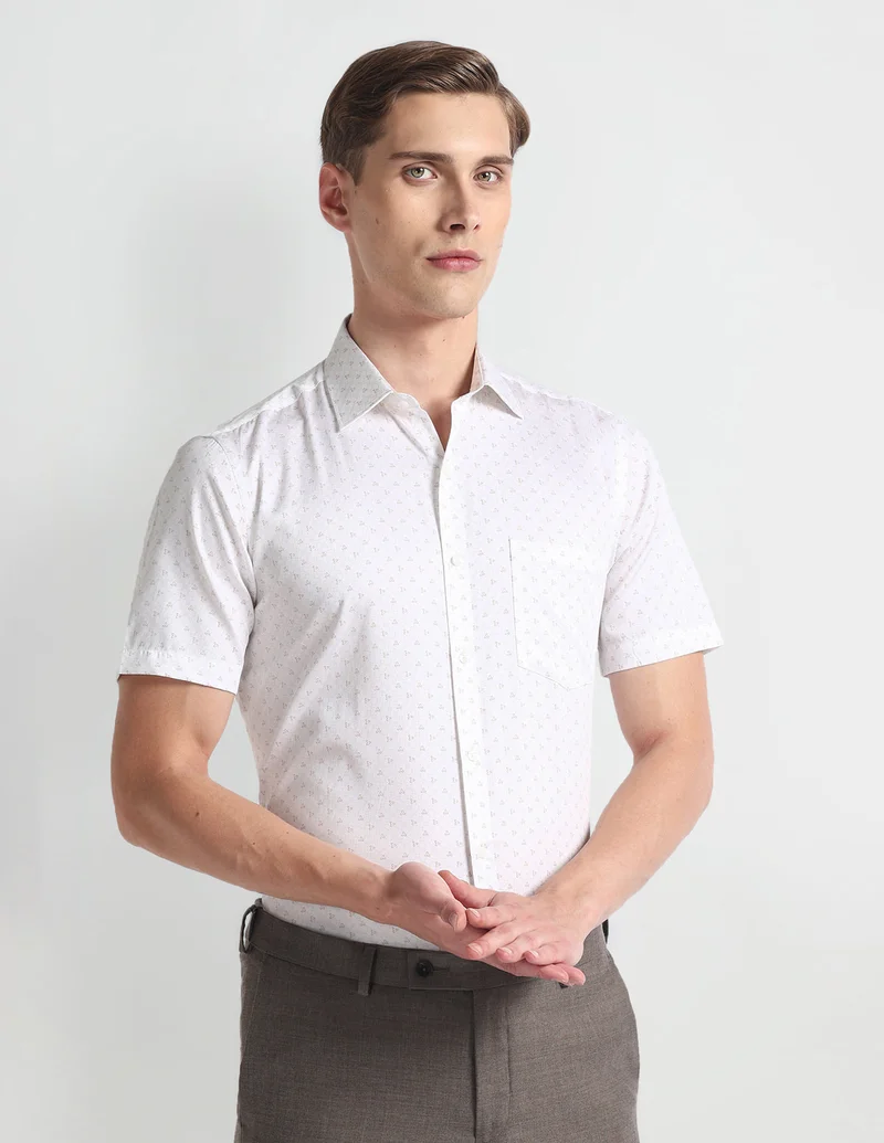 Short Sleeve Auto Press Shirt