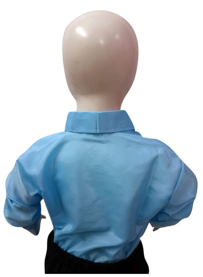BookMyCostume BookMyCostume Blue Frills Shirt Kids Fancy Dress Costume 8-10 years  - Image 3