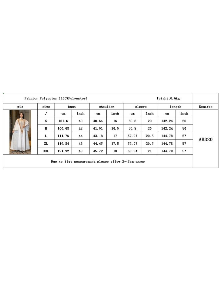 Loquat Ladies Lightweight Fabric Robe Luxury Sequin Embroidered Dress Muslim Abaya Evening Dress Yellow  - Image 4