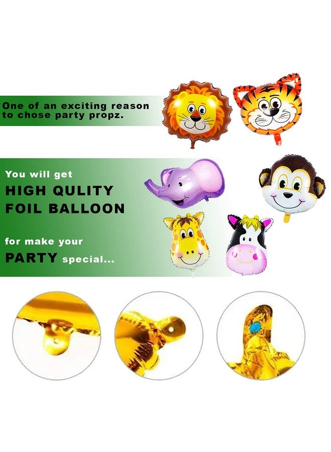 بارتي بروبس ديكورات أعياد الميلاد بطابع الغابة من Party Propz - 79 قطعة، ديكورات أعياد الميلاد بطابع الحيوانات | ديكورات أعياد الميلاد بطابع رحلات السفاري في الغابة | لافتة عيد ميلاد سعيد (ورق مقوى) | بالونات حيوانات للزينة - Image 5