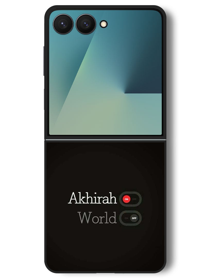 Theodor Case Compatible with Samsung Galaxy Z Flip 7 - 6.9 Inch Protection Shockproof Bumper Cover Arab quote (1) - Image 1