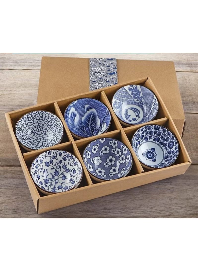 طقم بولات بورسلين 6 قطع, مقاس 10 سم - بولات بورسلين مزخرفة - بولات شوربة - بوله بورسلين 10 سم - Image 4