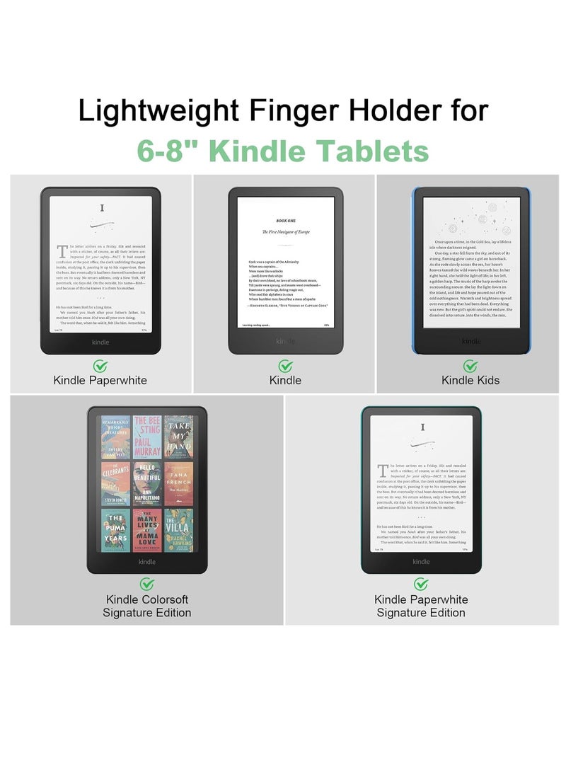 Generic Arctiiro 2 Pack Comfortable Hand Strap for Kindle and Tablets, Secure and Lightweight Grip Holder for 4.7-8" Kindle Paperwhite/Kobo/Oasis/E-Book/Phone (Matcha)  - Image 5